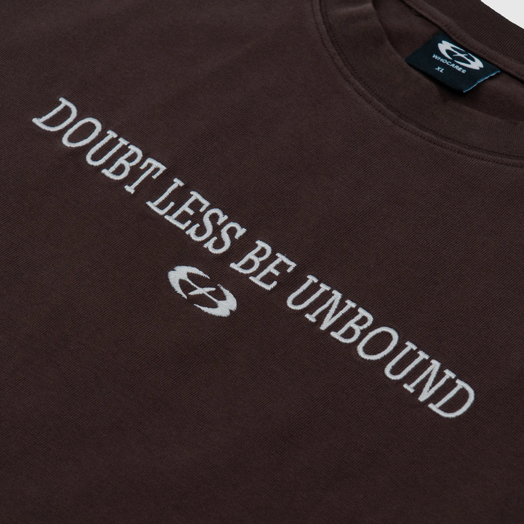 WHOCARES NO DOUBT WASH TEE BROWN