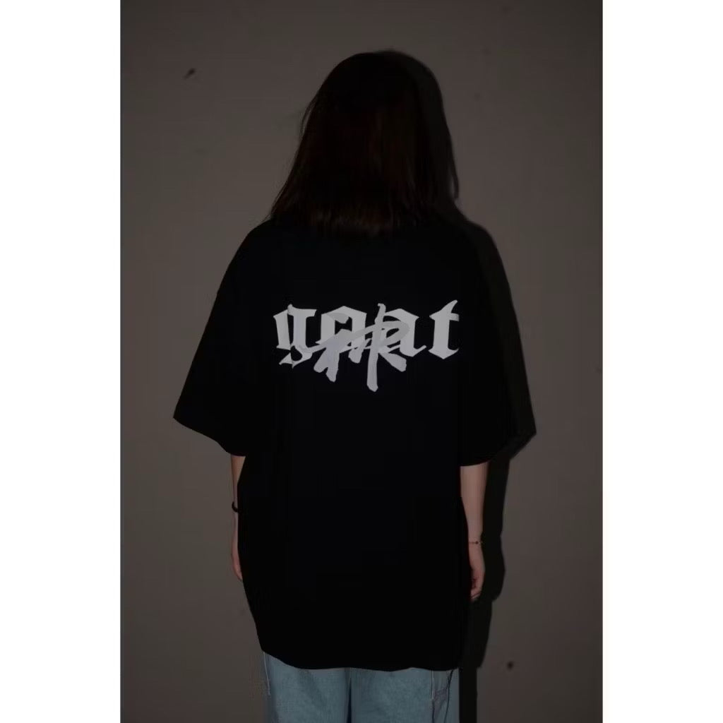 GOAT SHADOW SCRIPT BLACK T SHIRT