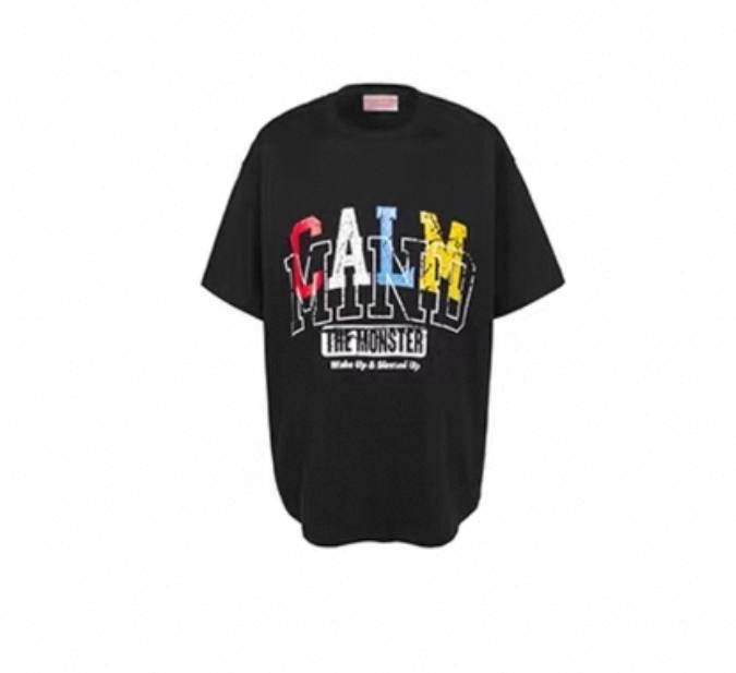 Calm Mind The Monster Wake Up & Blessed Up T-shirt Black