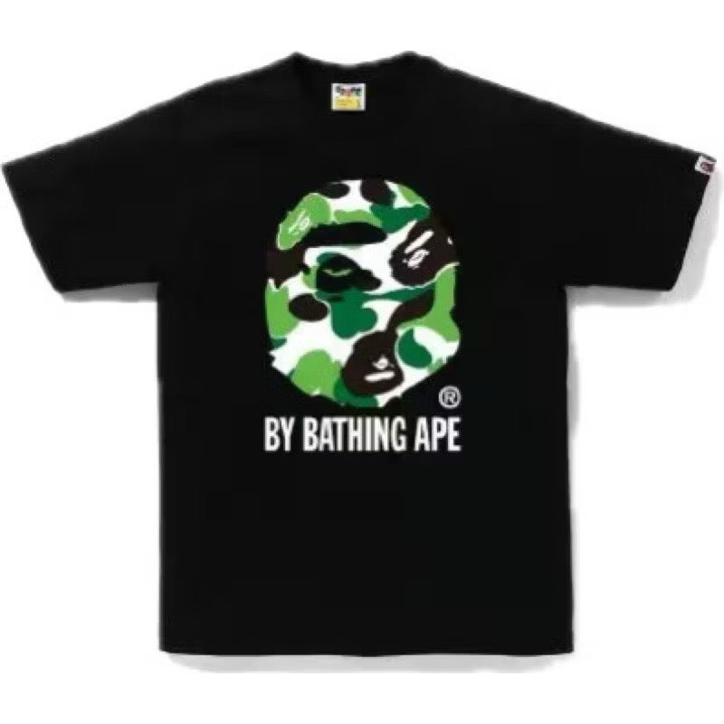 BAPE ABC CAMO COLLEGE TEE BLACK/GREEN