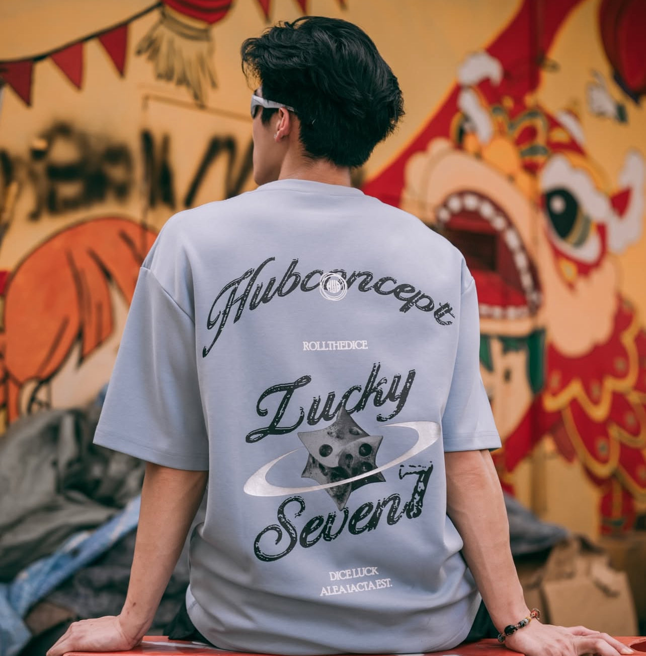HUBCO LUCKY SEVEN TEE BLUE