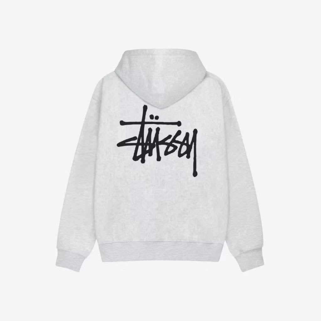 Stüssy Basic Stüssy Zip Hoodie in grey