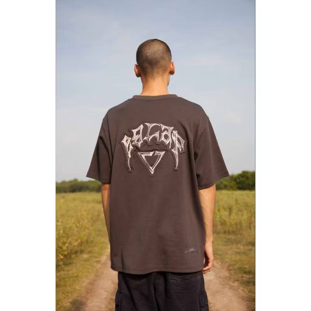 EGLAF RC FABRIC STITCH TEE DARK GREY