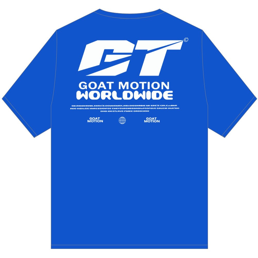 GOAT MOTION TEE SHIRT BLUE