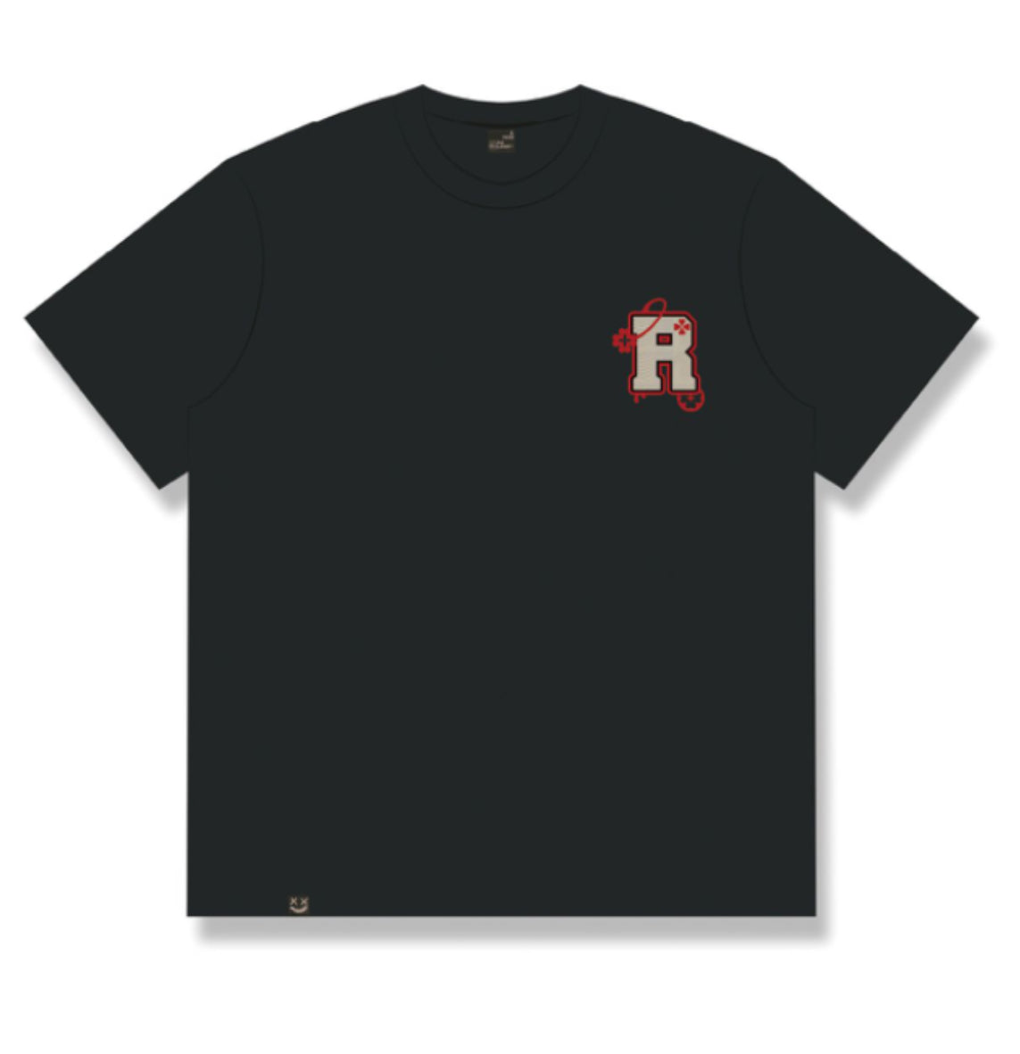 RICKYISCLOWN WHITE/RED SNAKE SKIN BLACK T SHIRT