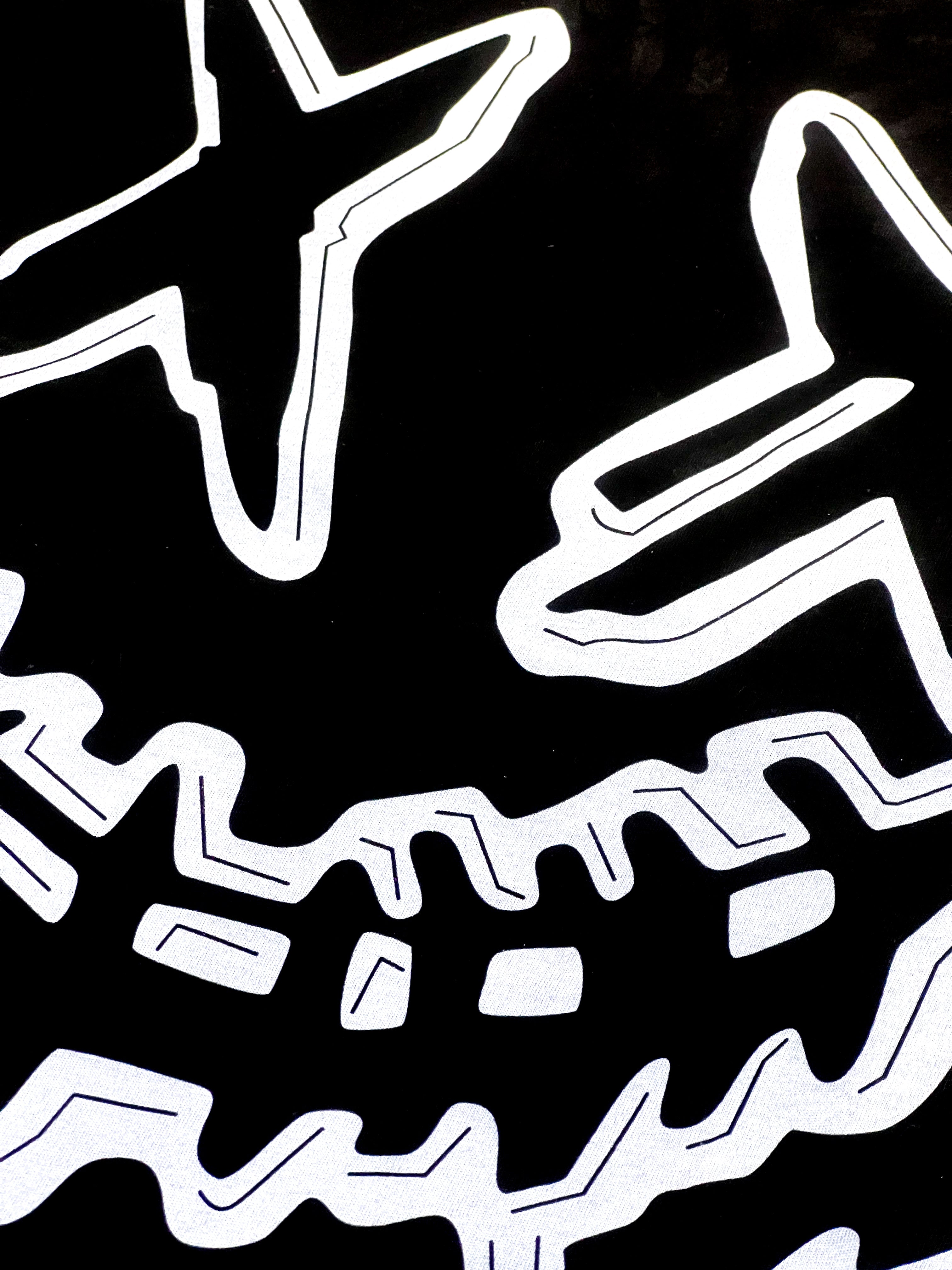 PARODY SMILEY FACE DESIGN 005 BLACK T SHIRT