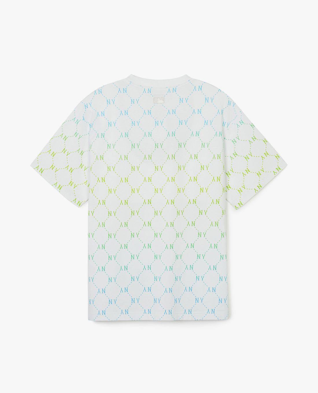 MLB FULL MONOGRAM NY TEE GREEN BLUE