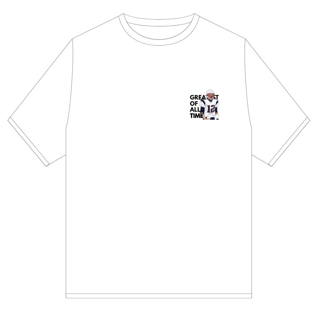 GOAT TOM BRADY TEE SHIRT WHITE