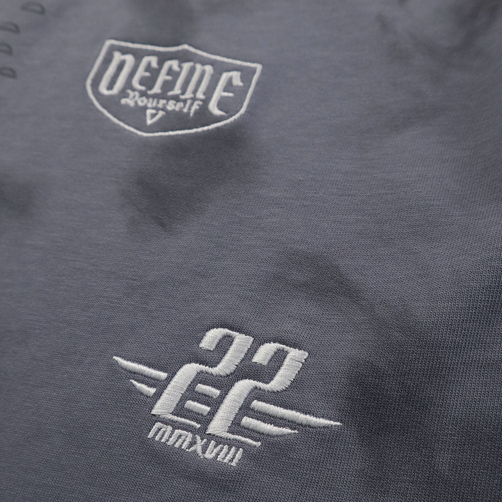 EGLAF Badges Boxy Tee (Cool Grey)