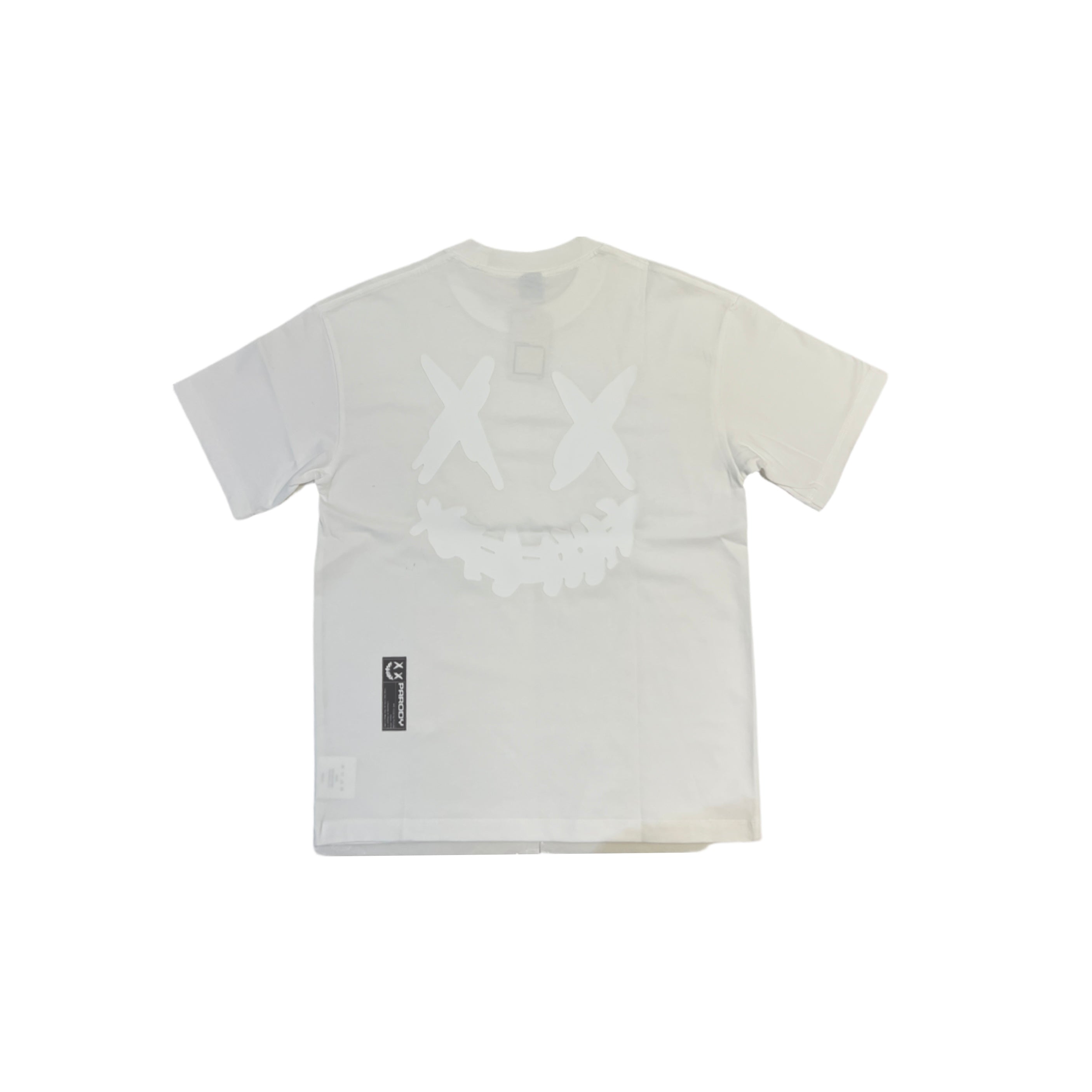 PARODY 3D SMILEY FACE DESIGN 073 WHITE T SHIRT
