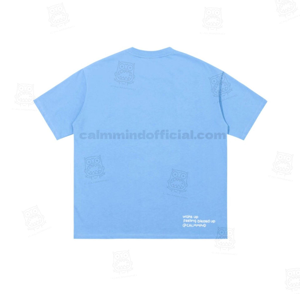 Calmmind Sketch Monster T-shirt Blue