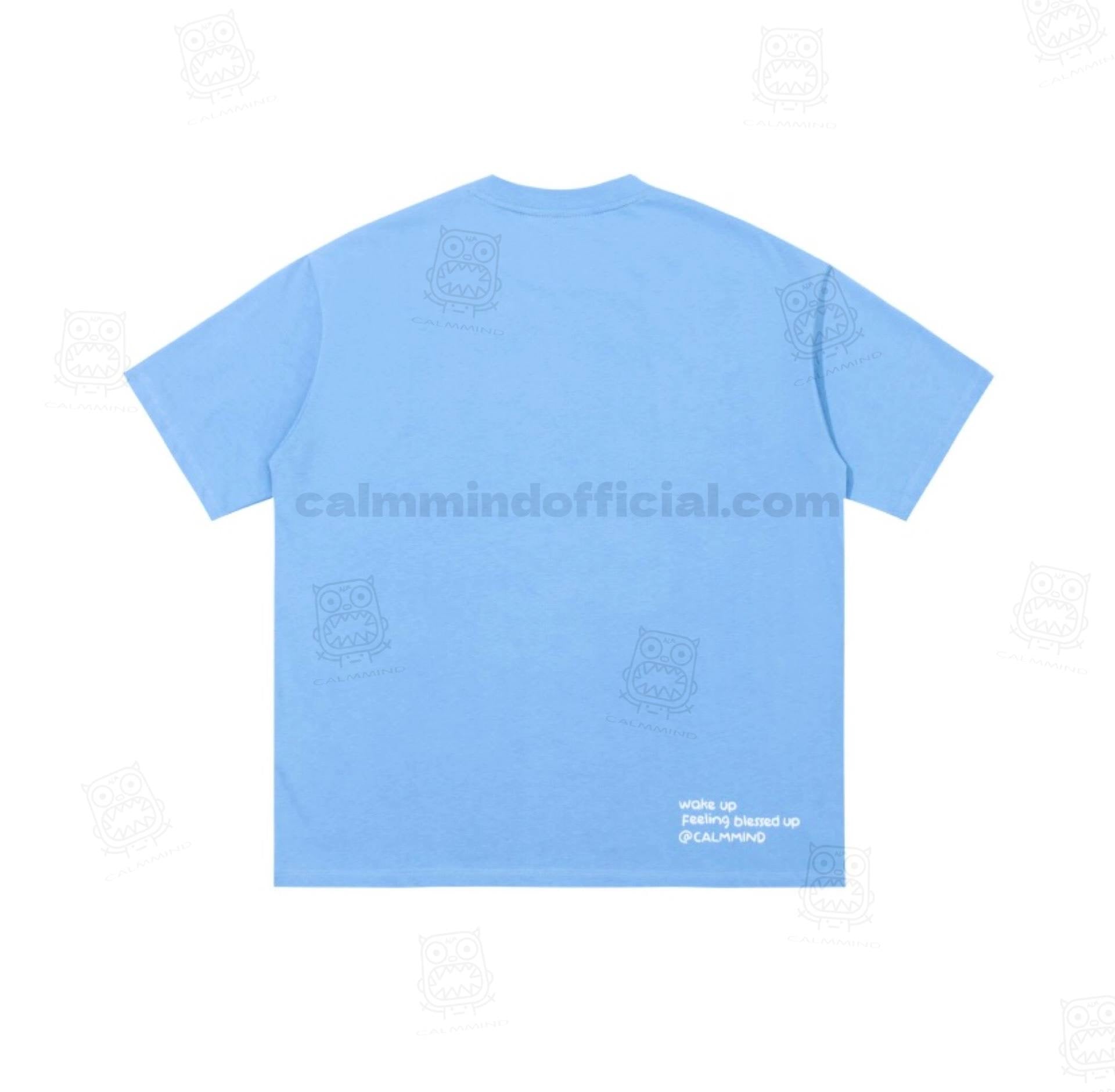 Calmmind Sketch Monster T-shirt Blue