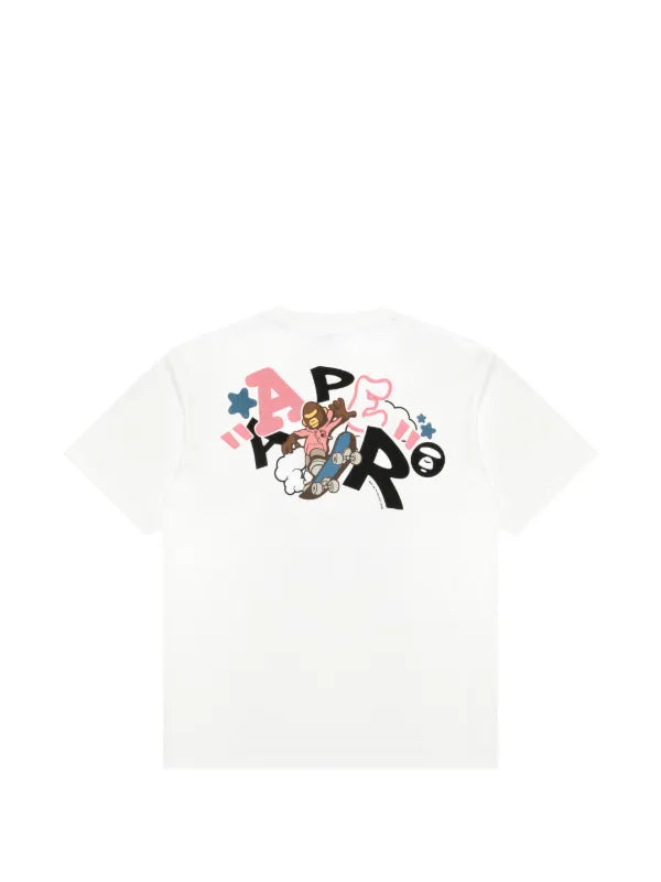 BAPE AAPE GRAPHIC TEE WHITE