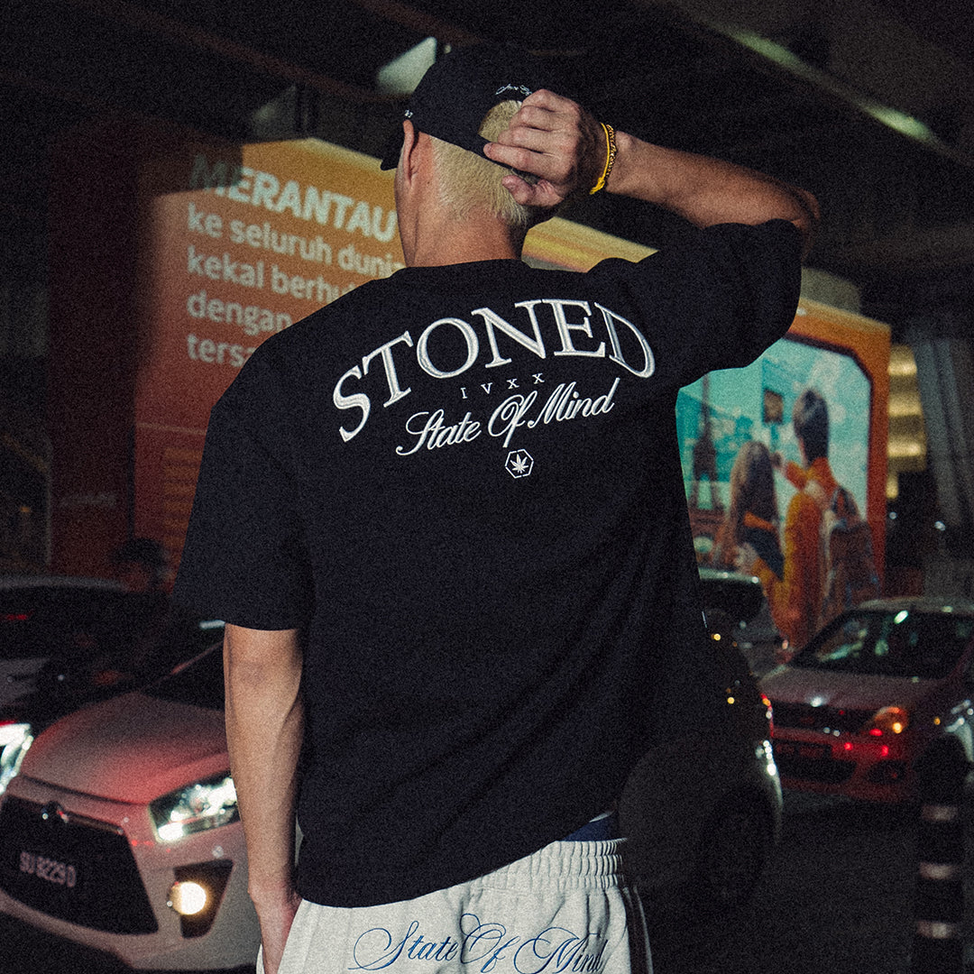 STONED&CO ATC: VOID LOGO BOXY TEE BLACK