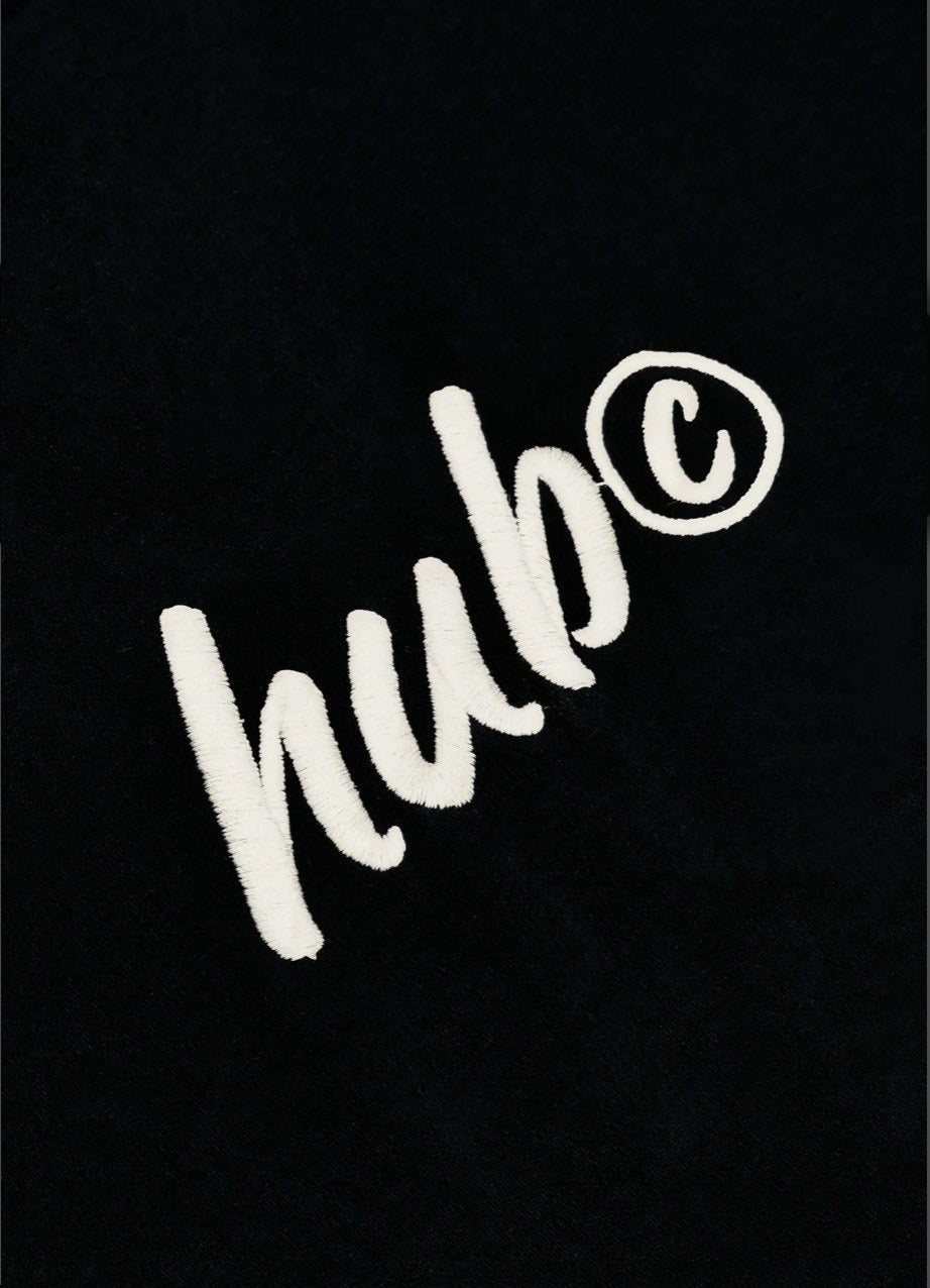 HUB 230GSM BASIC EMBROIDERY TEE BLACK