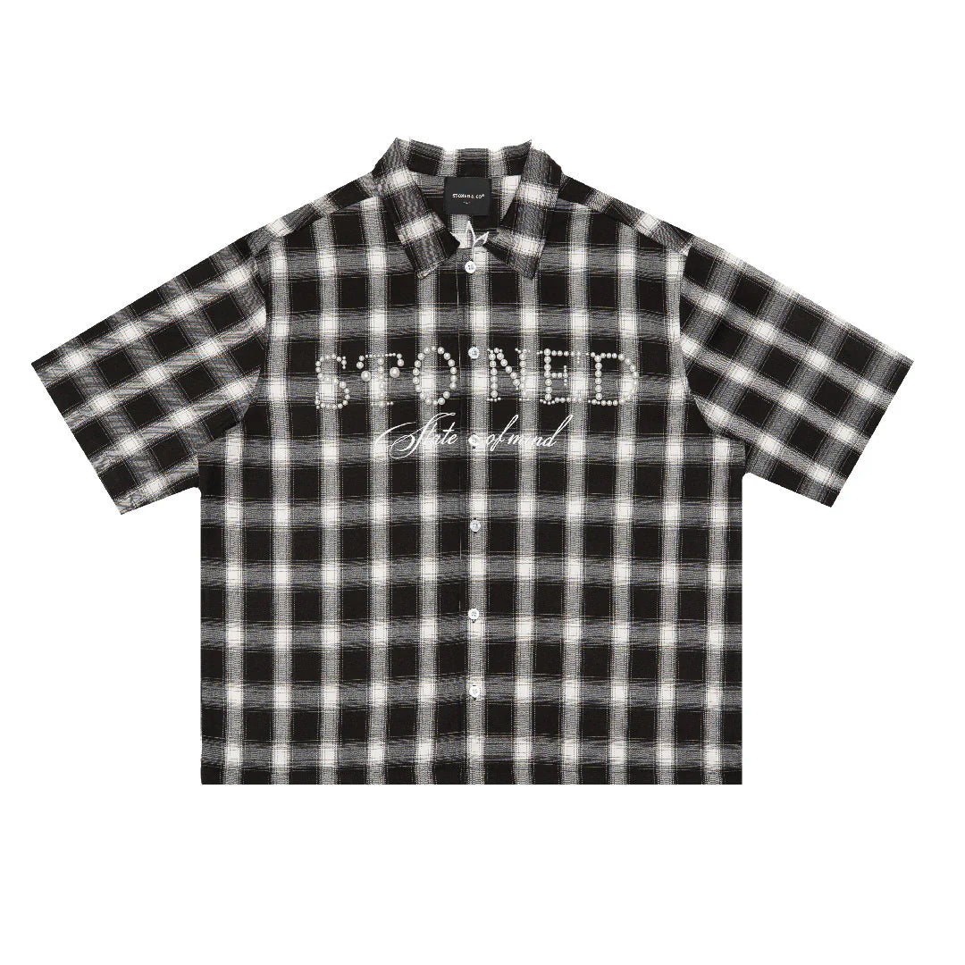 STONED&CO 26 : PEARL FLANNEL WHITE&BLACK