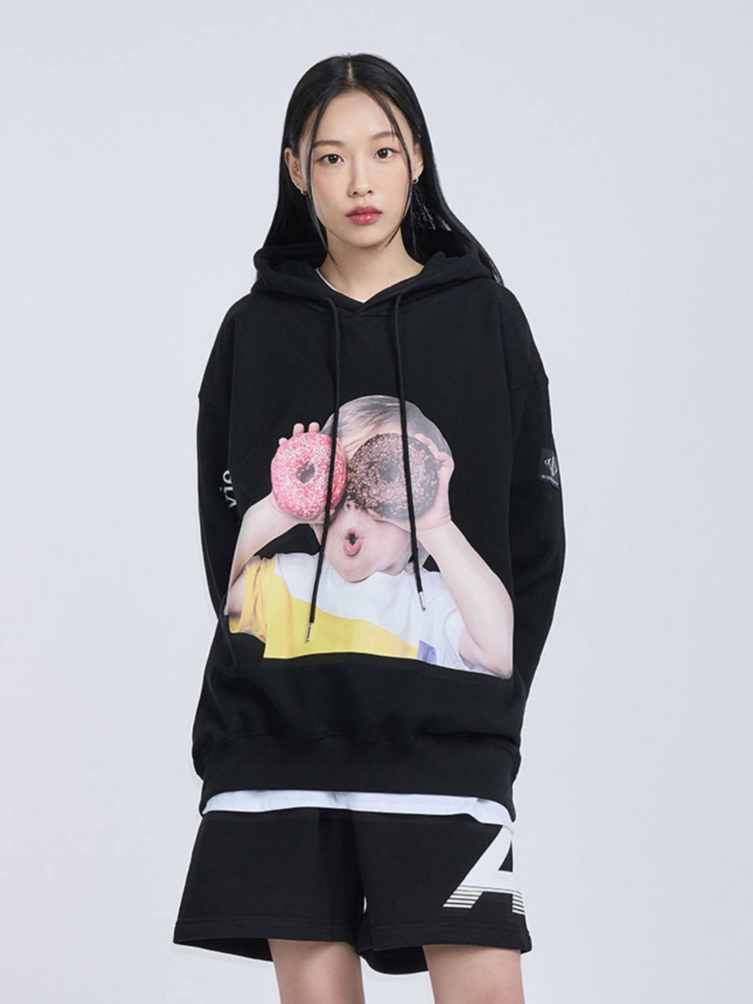 ADLV HOODIE DONUT BABY BLACK