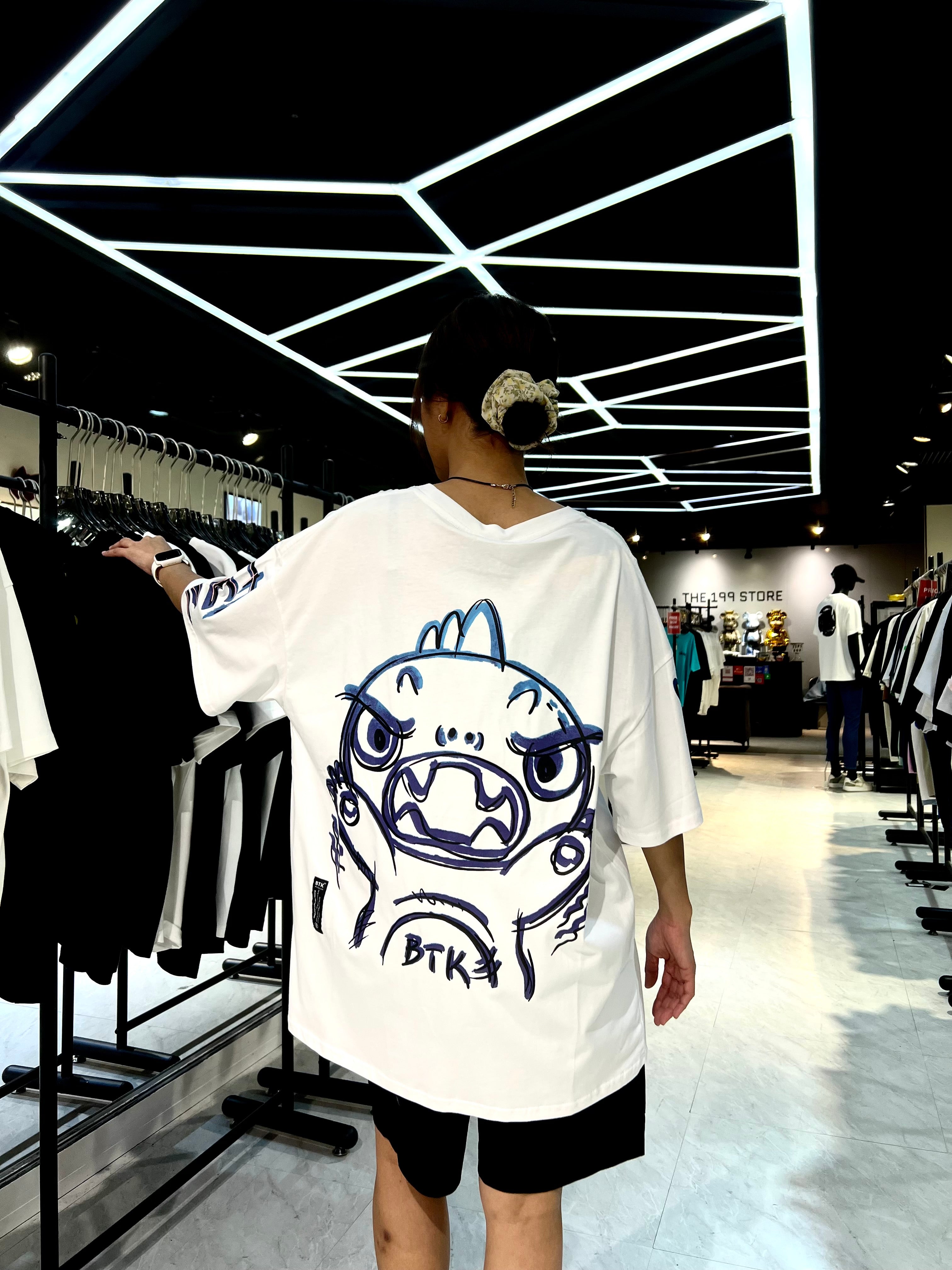 BTK BLUE LOGO TEE WHITE