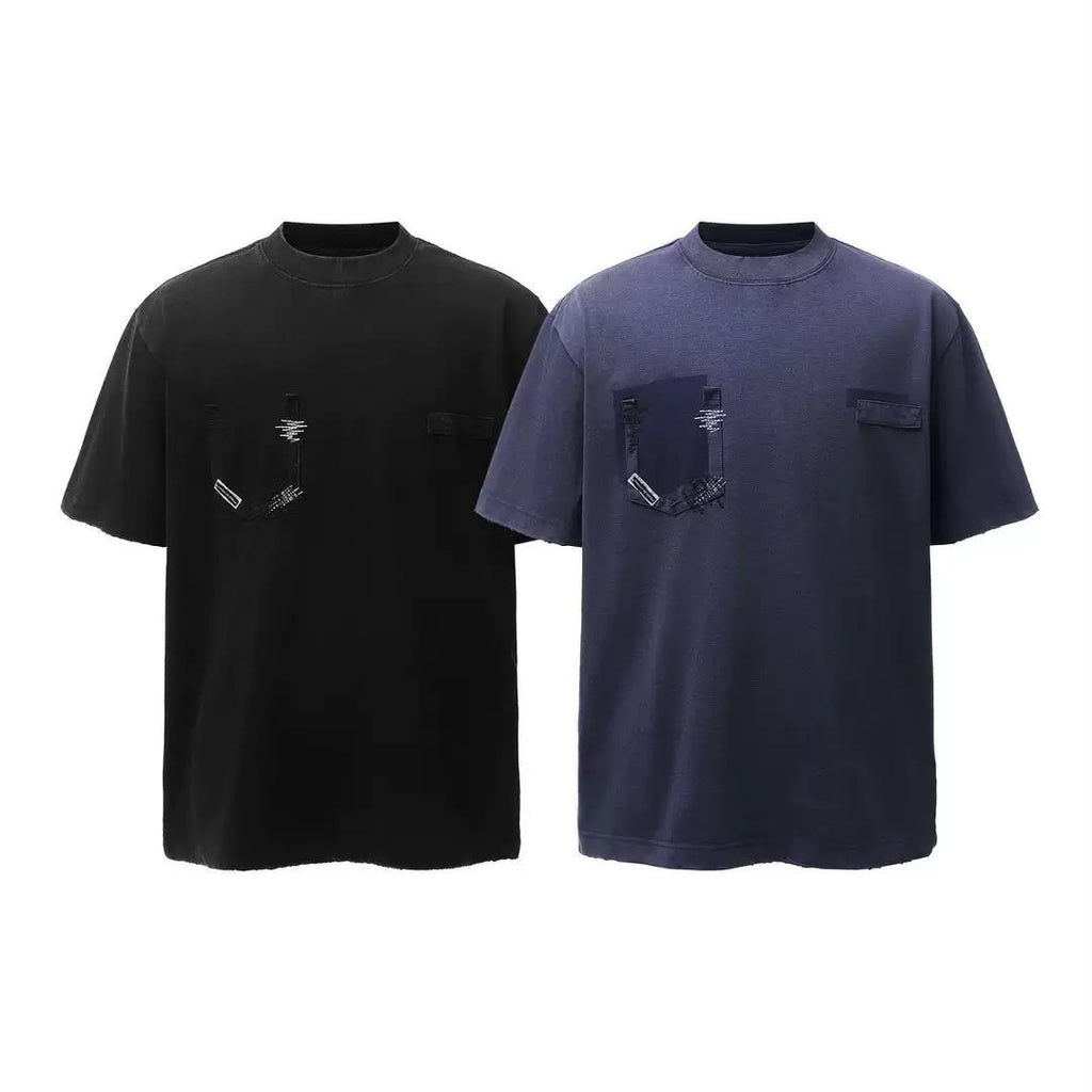 BANGOULUO FAKE POCKET TEE BLACK