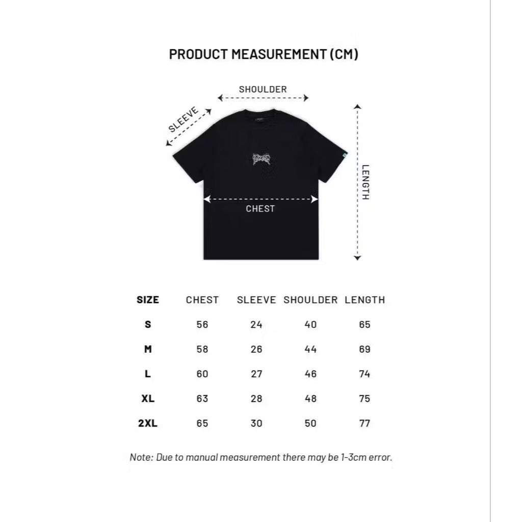 EGLAF FLAMES BASIC TEE BLACK