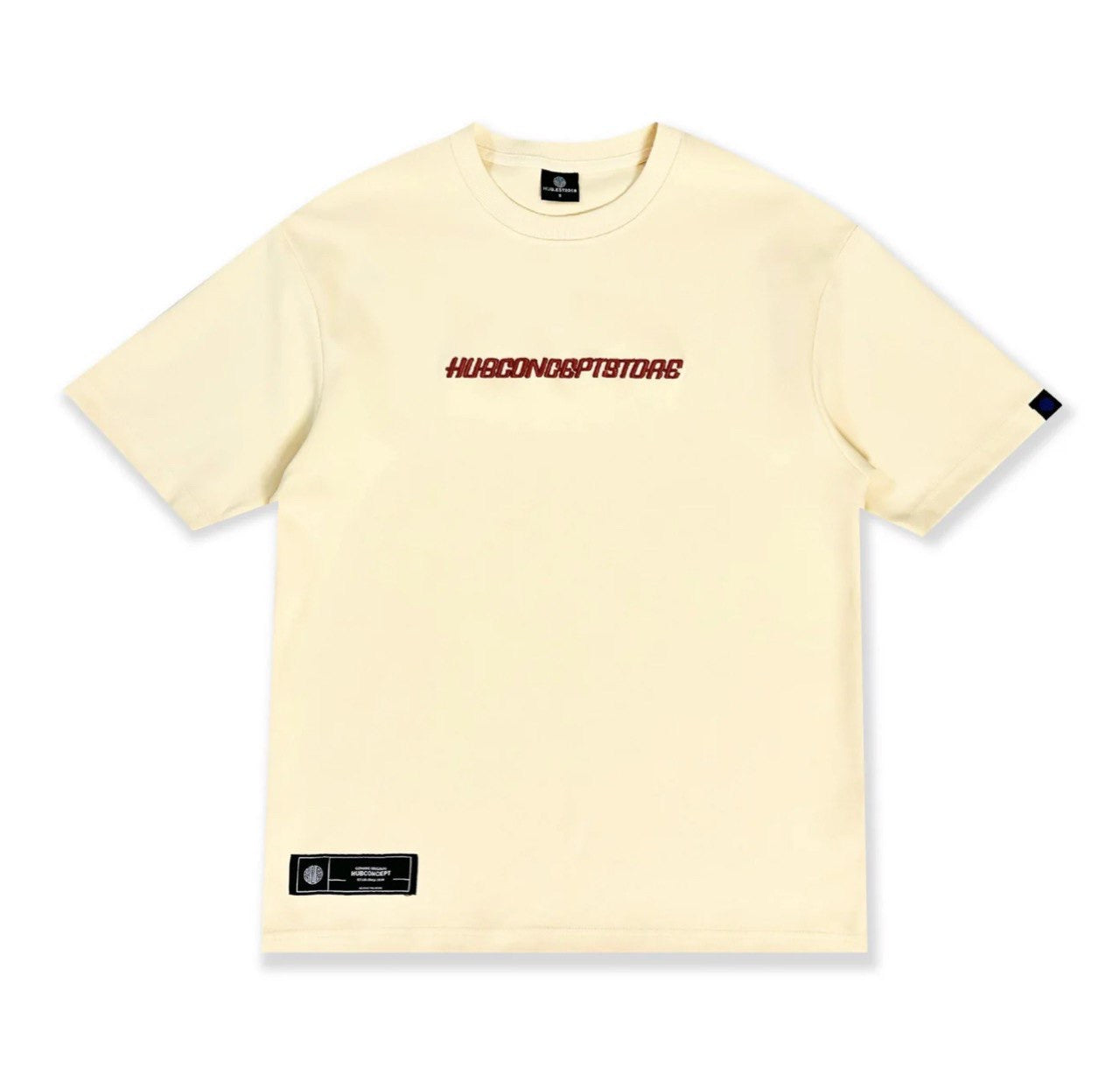 ESSENTIAL EMBROIDERY HUBCO TEE CREAM