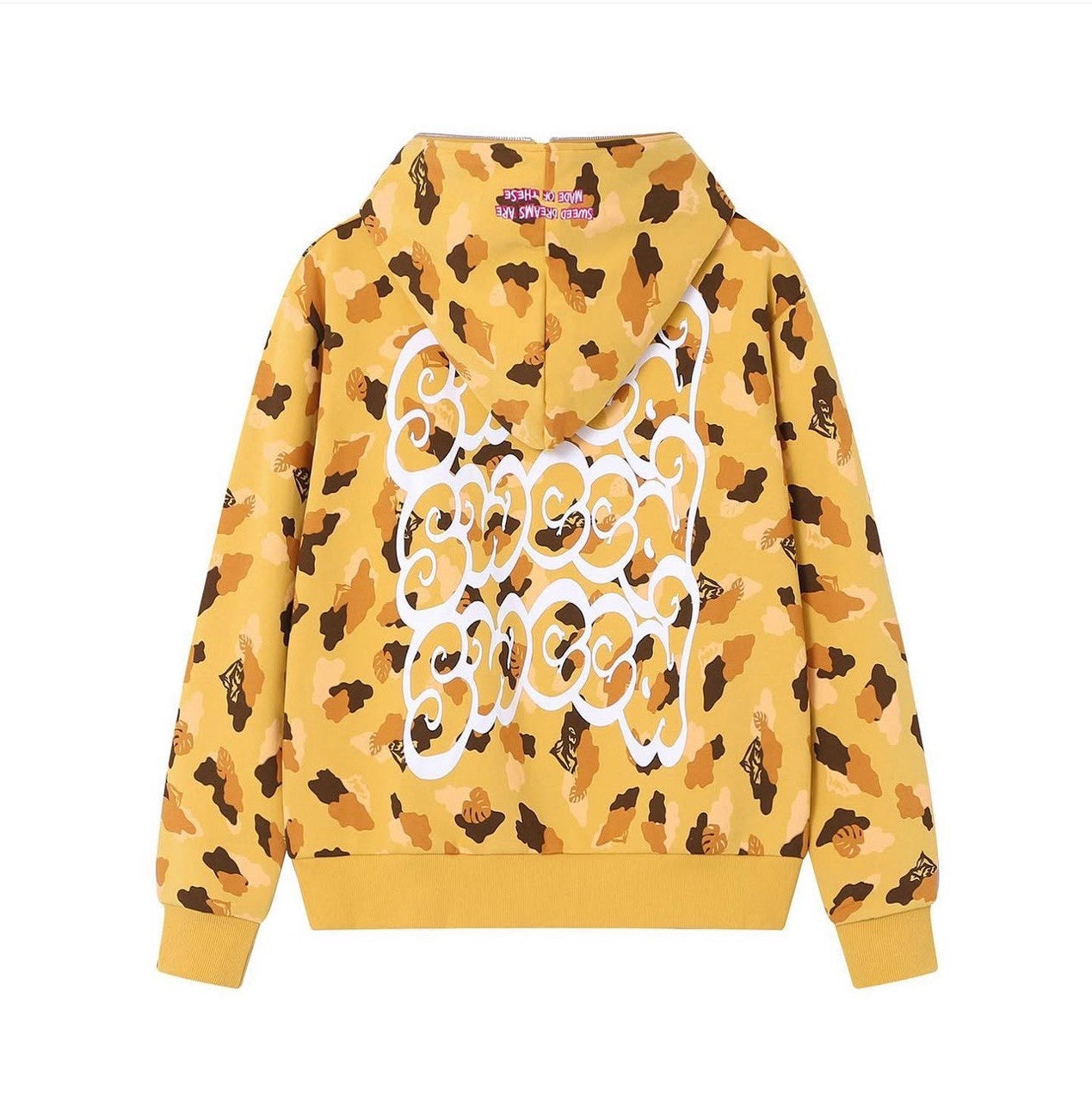 SWEED CAMO ZIP UP HOODIE YELLOW