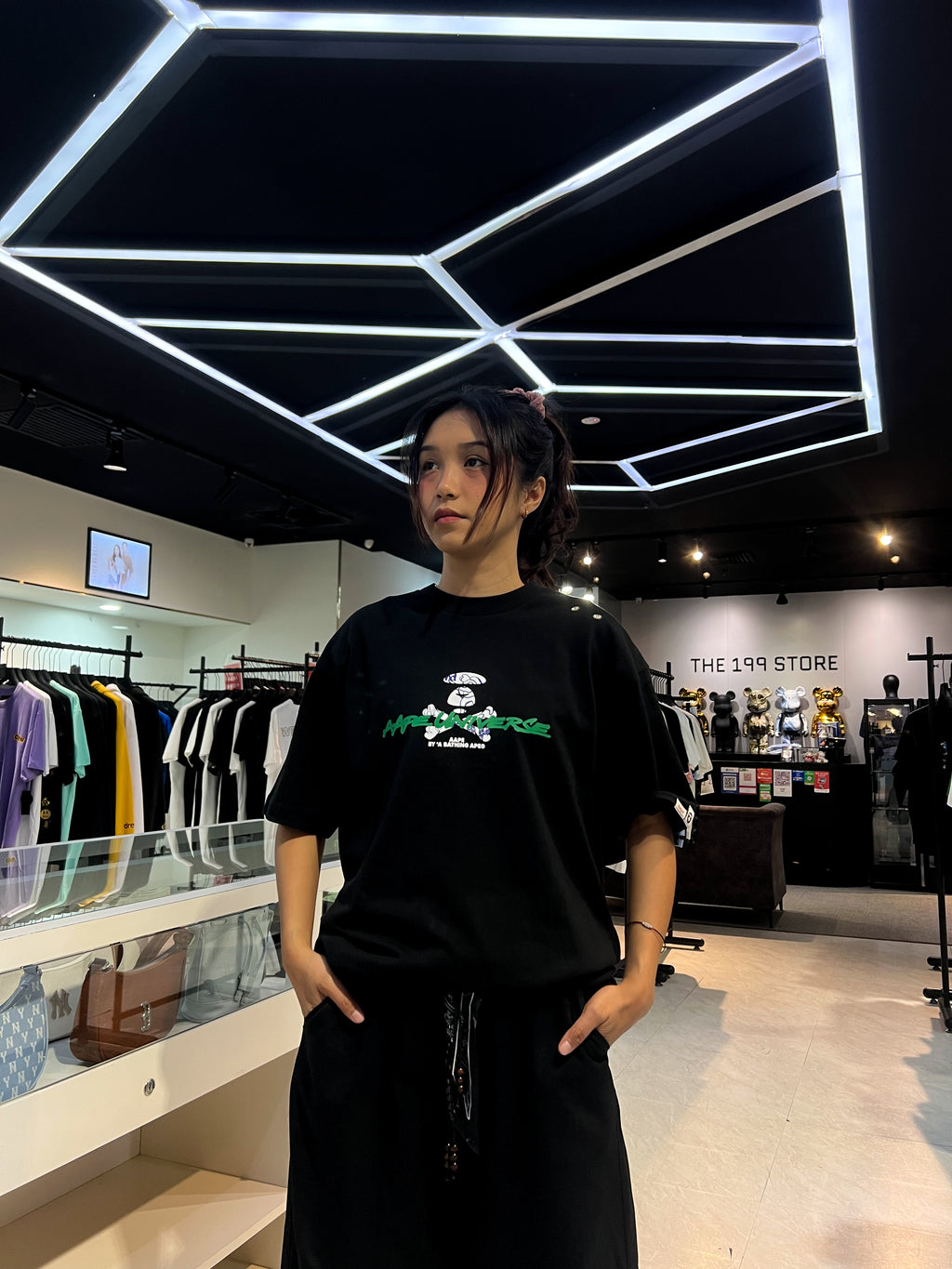 BAPE AAPE UNIVERSE TEE BLACK