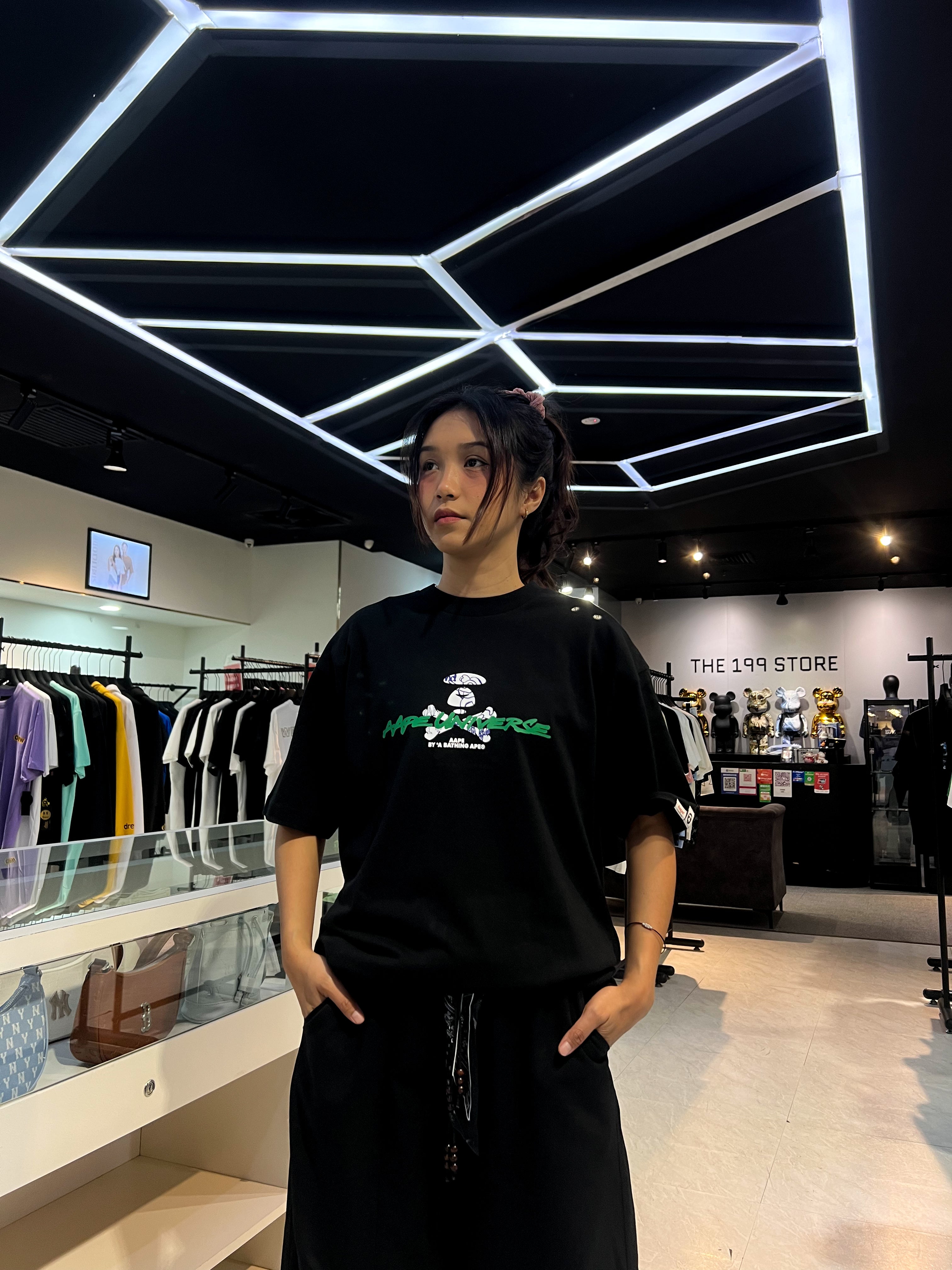 BAPE AAPE UNIVERSE TEE BLACK