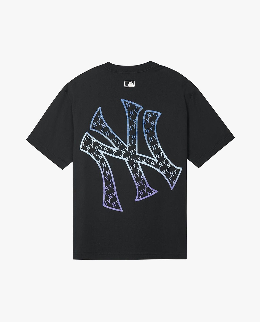 MLB New York Yankees Illusion Clipping Big NY Back Logo T-Shirt Black