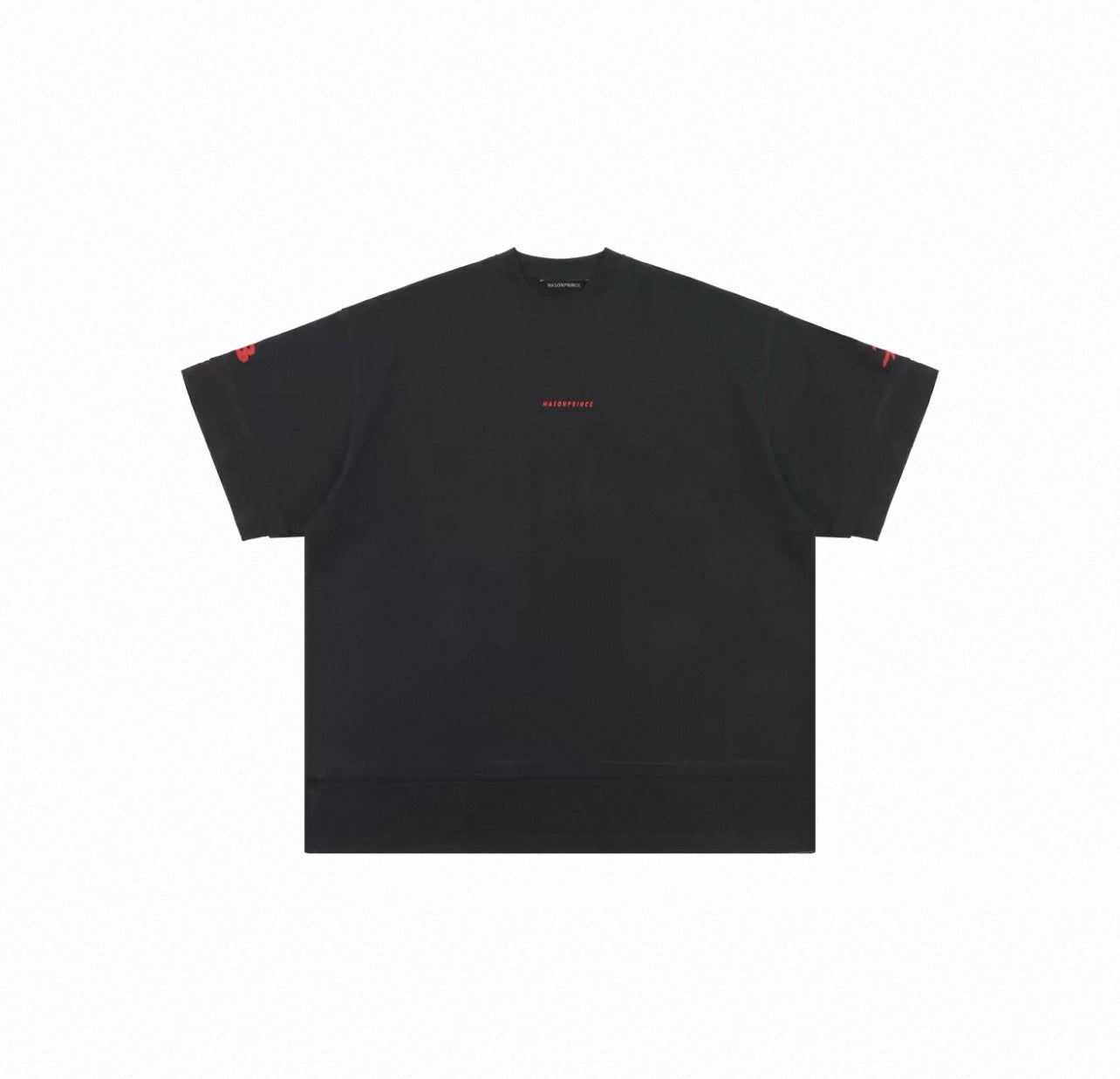MASONPRINCE 2026 DOUBLE RATIO KNIT CREW NECK RED BLACK TEE