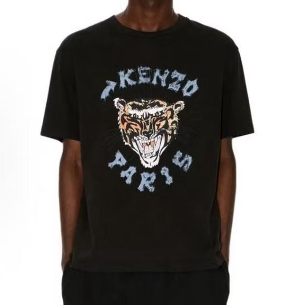 KENZO SS22 HANDRAWN BLACK T SHIRT (OS) OVERSIZED