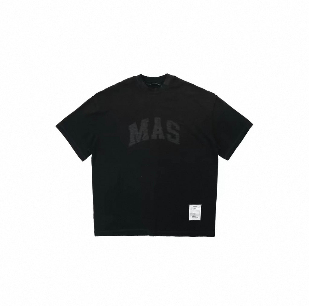 MASONPRINCE WASHED PRINT TEE BLACK
