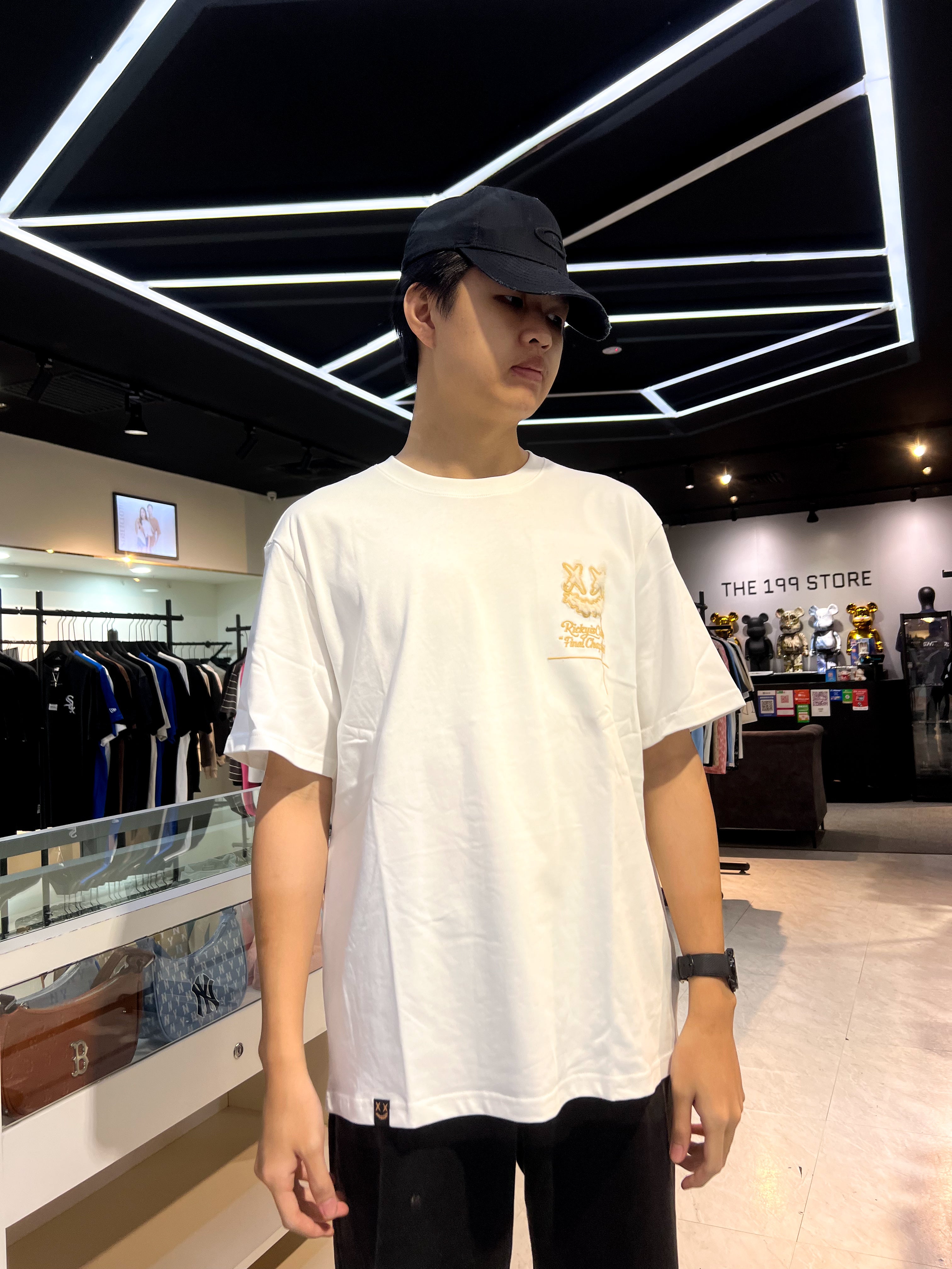 RICKYISCLOWN WHITE CUT FURRY CLOWN TEE WHITE