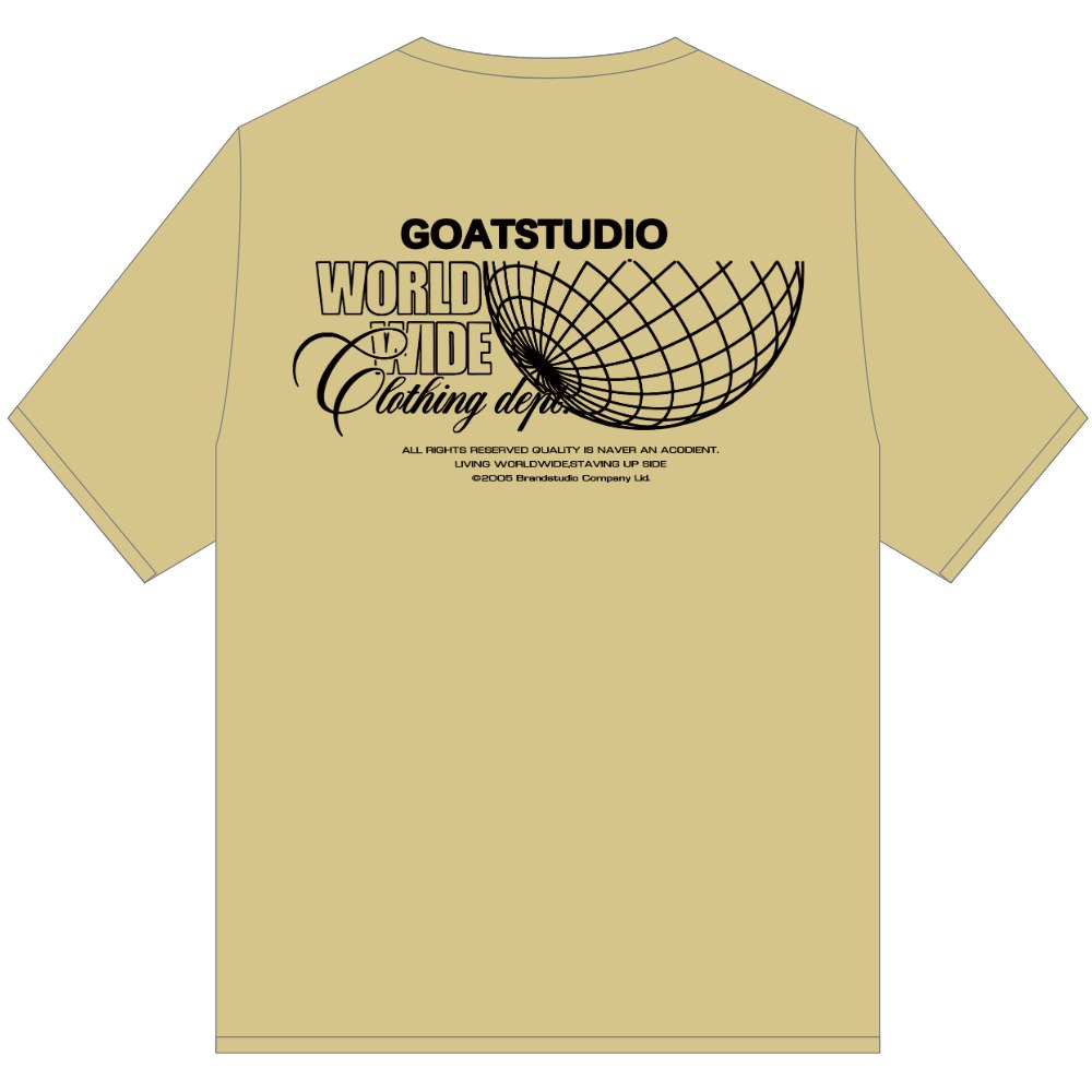 GOAT STUDIO WORLDWIDE T SHIRT KHAKI