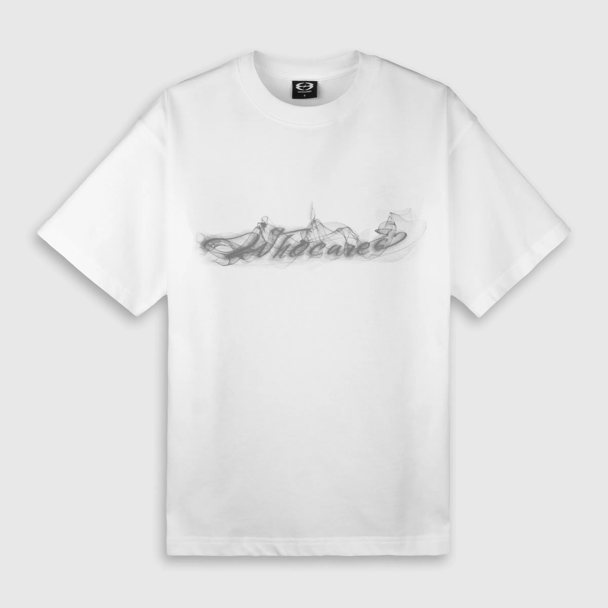 WHOCARES SMOKE LOGO TEE WHITE