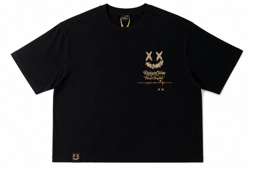 RICKYISCLOWN WARM HILL FUR CLOWN TEE BLACK
