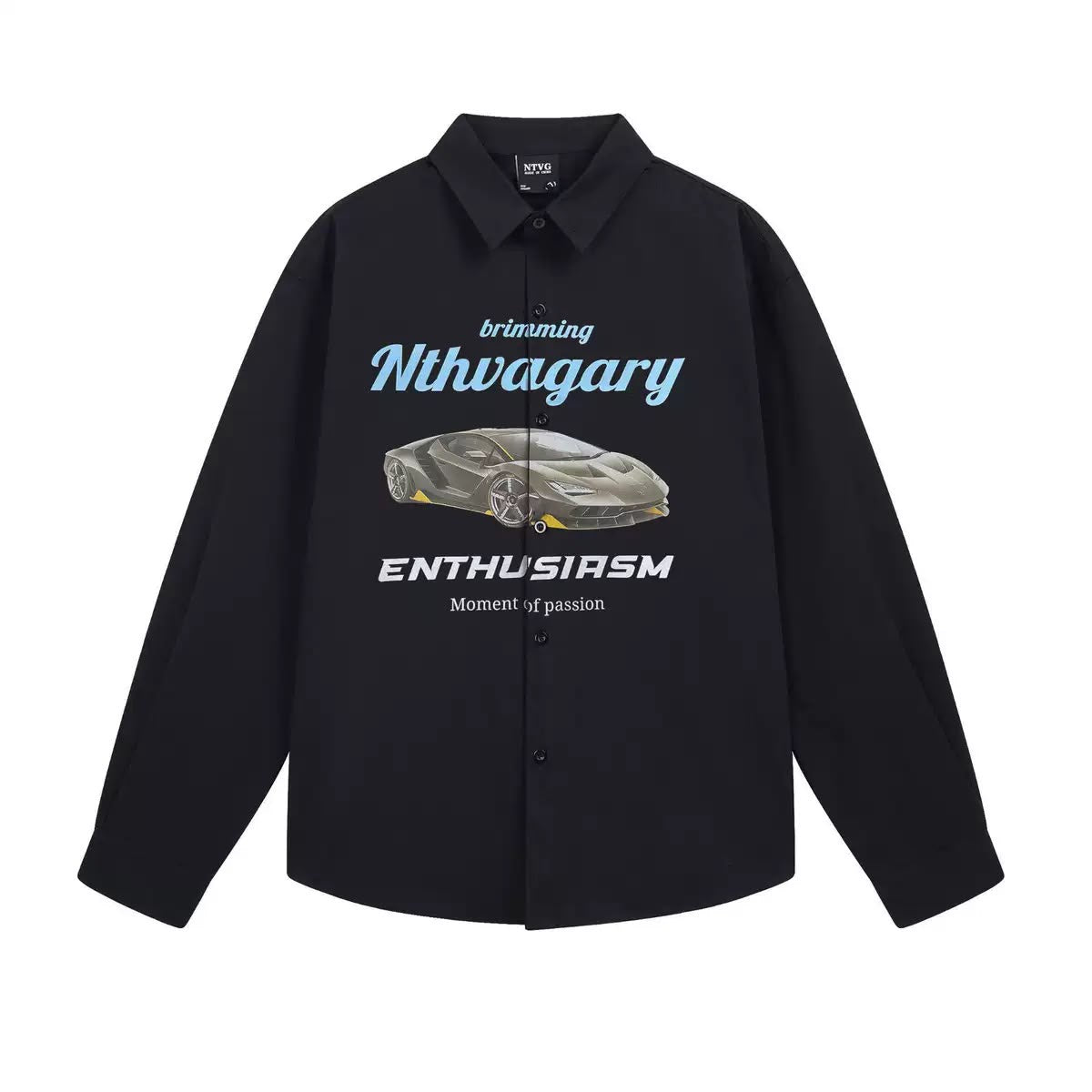 NTVG LONG SLEEVE SPORTCAR TEE BLACK