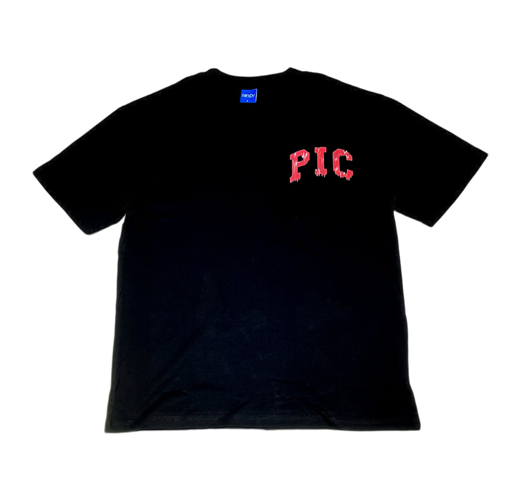 PARODY SMILEY FACE DESIGN 010 BLACK T SHIRT VER 2