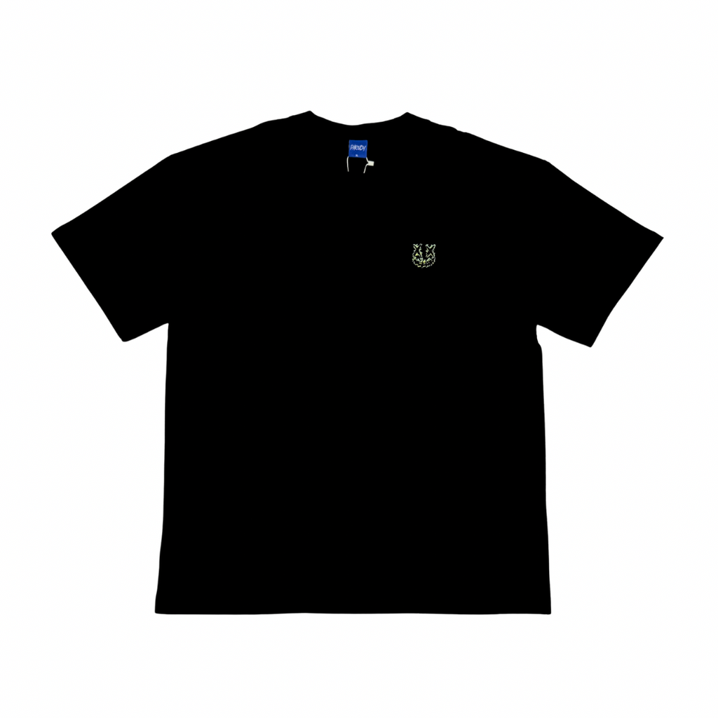 PARODY SMILEY FACE DESIGN 066 BLACK T SHIRT