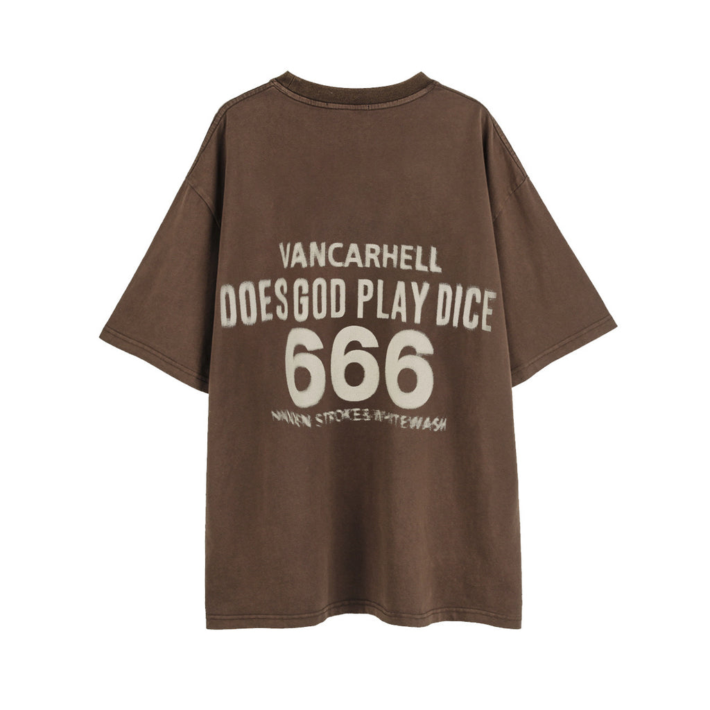 DICE 666 BROWN T SHIRT (PRE-ORDER)