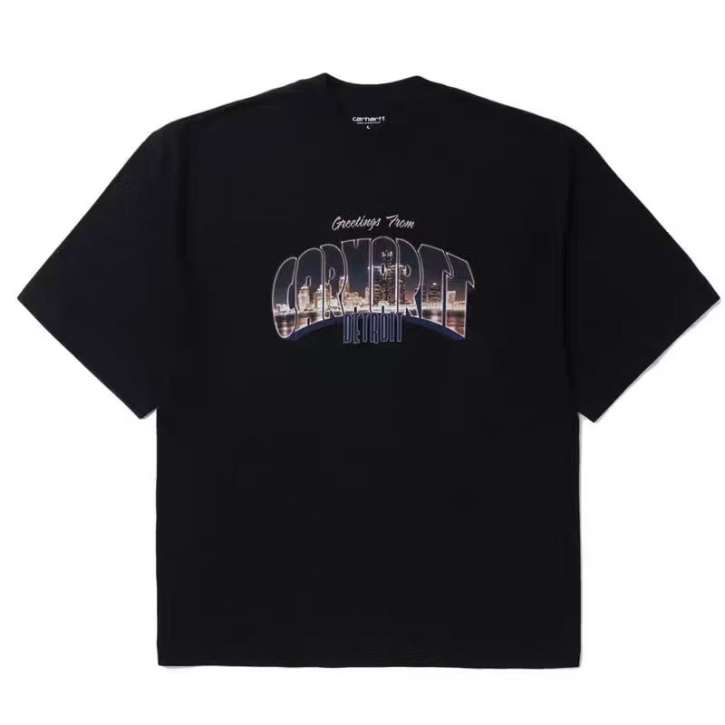 CARHARTT GREETINGS BLACK TEE SHIRT