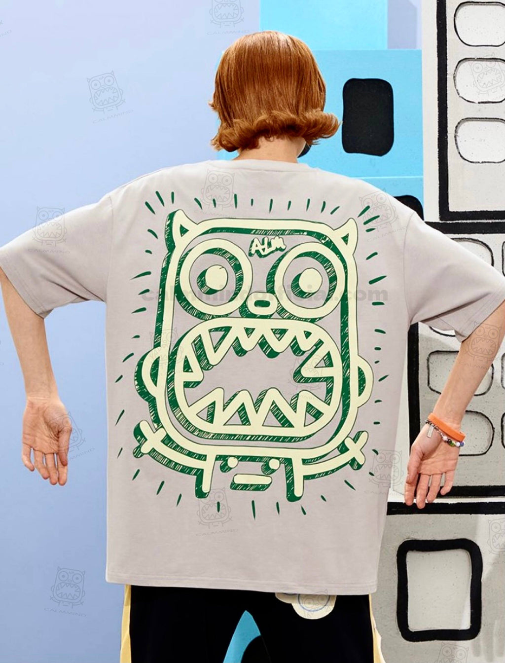 Calmmind Shine Monster T-Shirt Grey