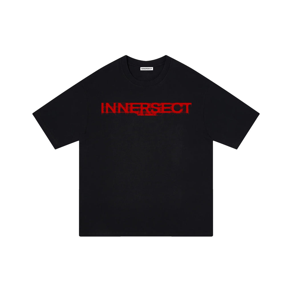 INNERSECT TRIANGLE RED LOGO BLACK T SHIRT