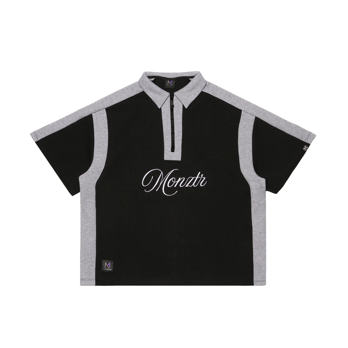 MONZTR MONO ZIP TEE BLACK