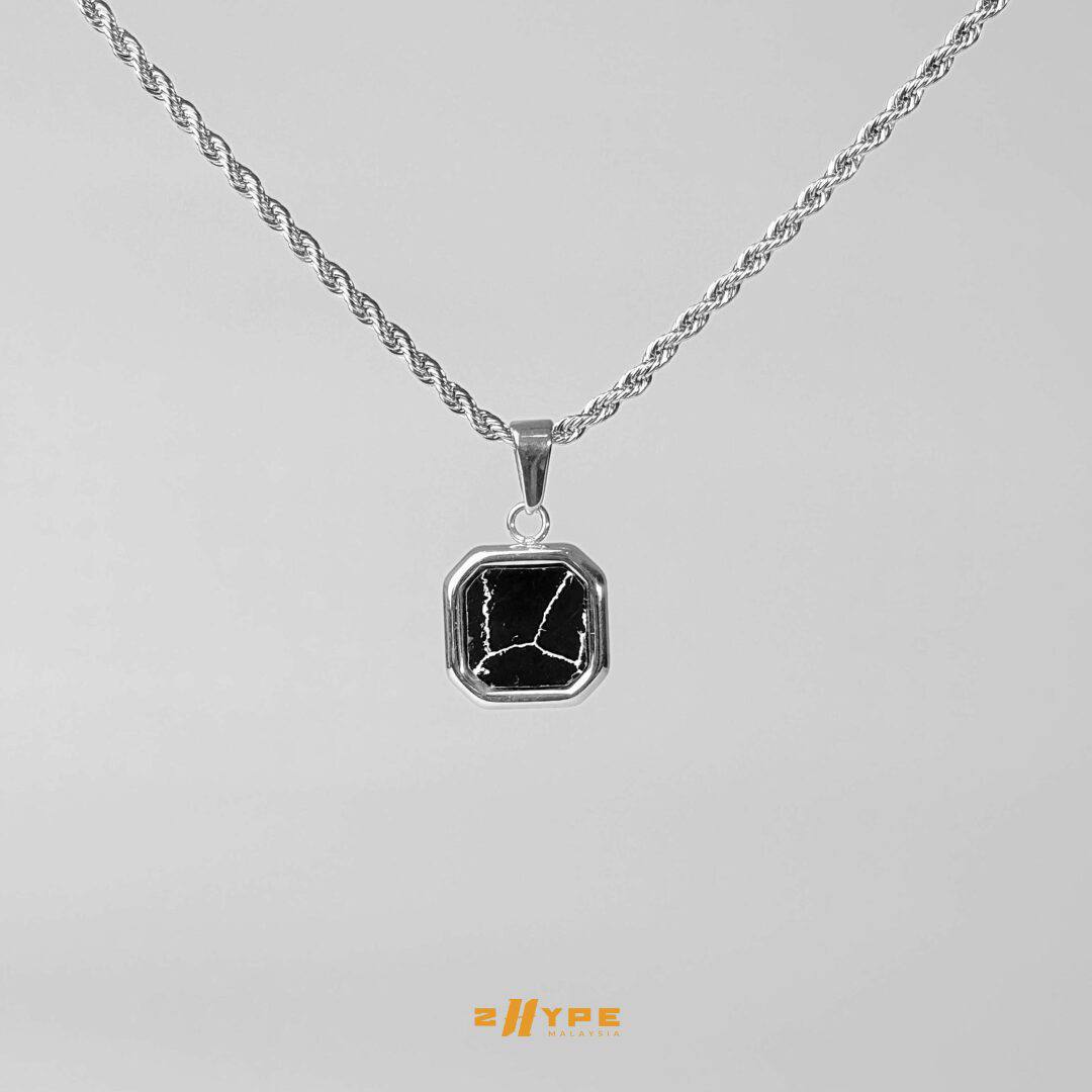 Noir Marble Pendant(Silver)
