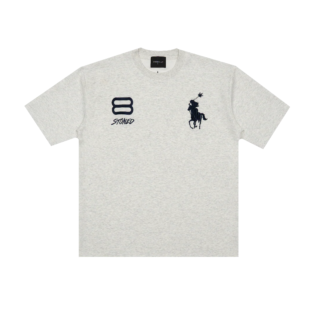 STONED & CO 26: DARK HORSE POLO GREY TEE