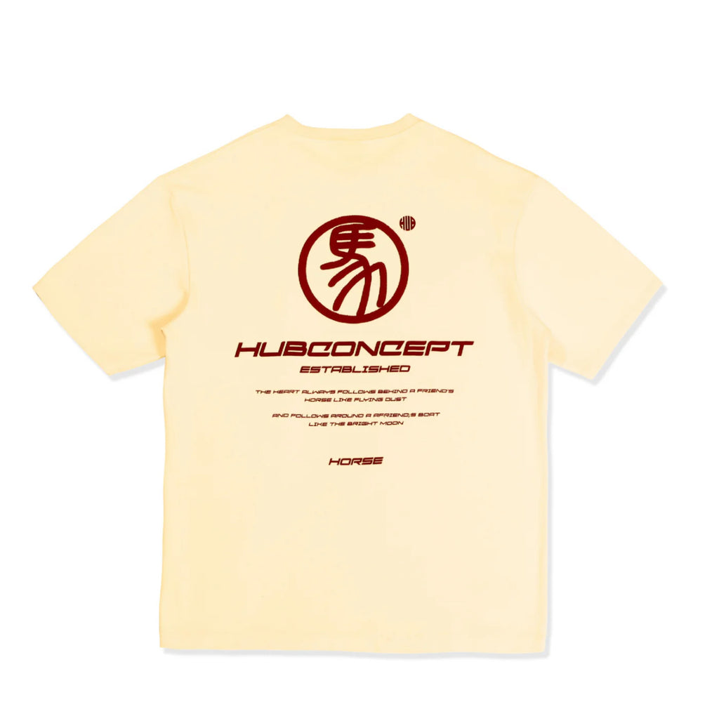 HUBCO CRIMSON HORSE TEE BEIGE