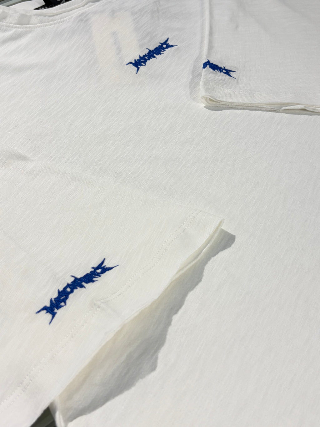 MASONPRINCE BAMBOO COTTON GE TE BLUE LOGO TEE WHITE