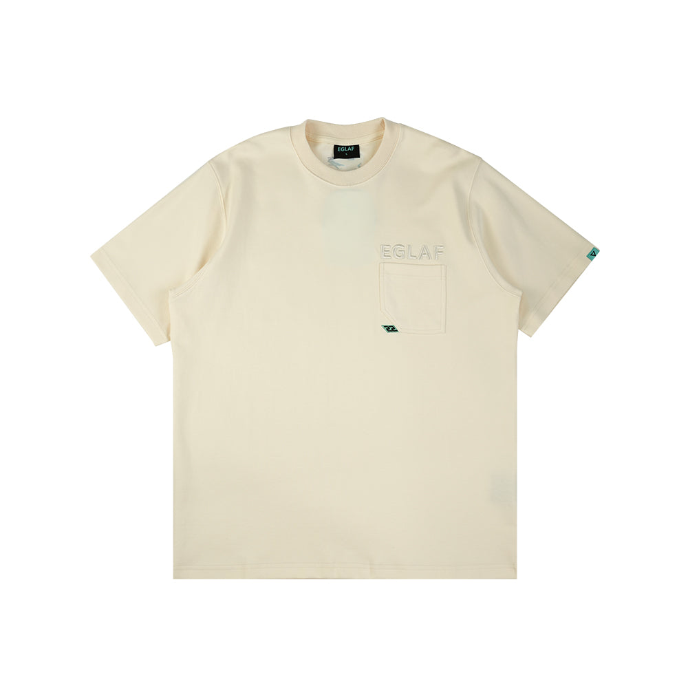 EGLAF BASIC26 POCKET TEE CREAM