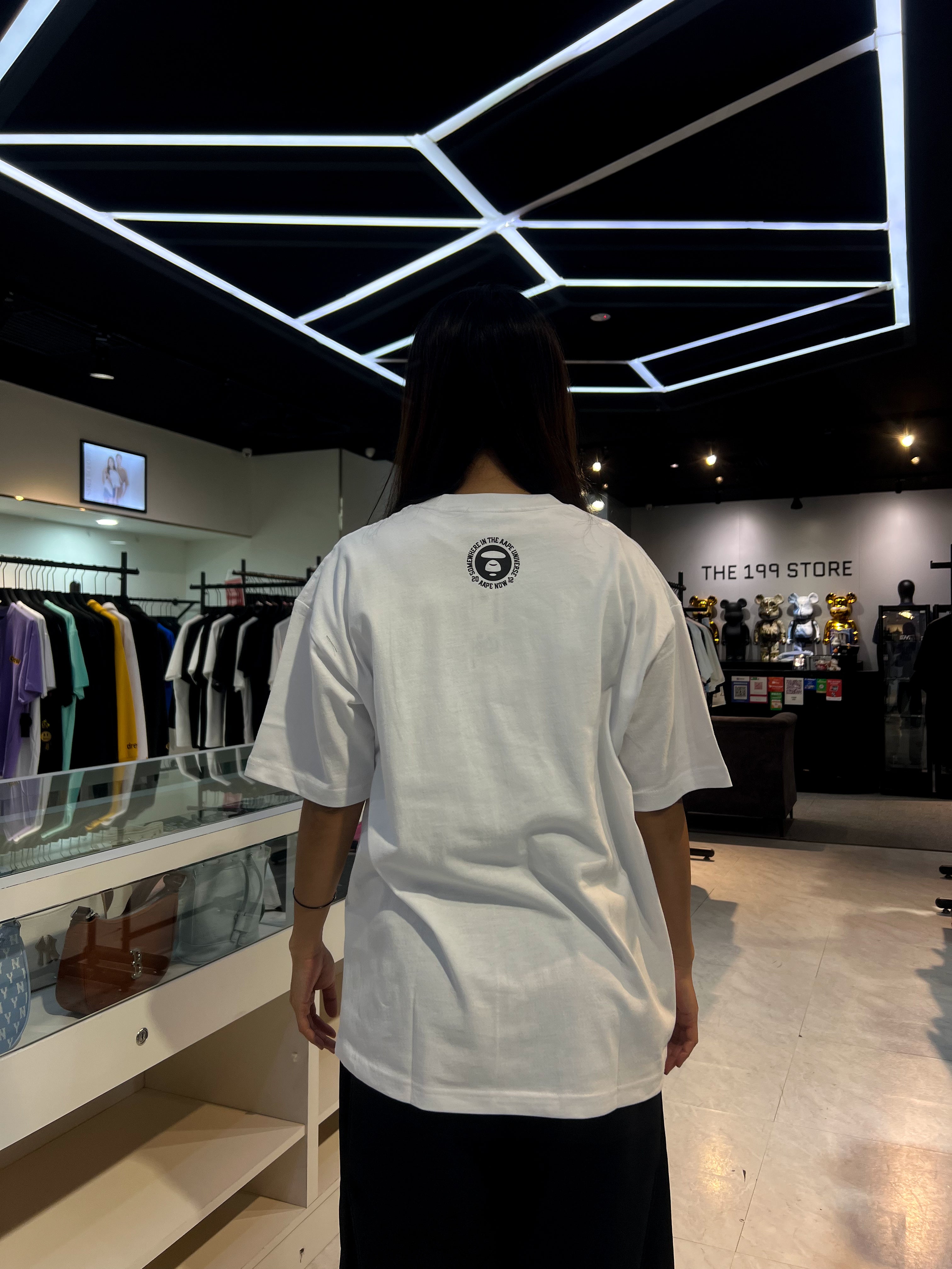 BAPE AAPE CAMO LOGO TEE WHITE